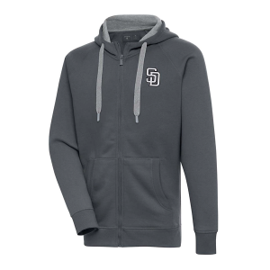 San Diego Padres Antigua Brushed Metallic Victory Full Zip 4XLarge Charcoal