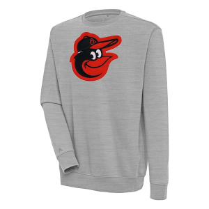 Baltimore Orioles Antigua Victory Crew Small Grey Heather