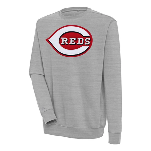 Cincinnati Reds Antigua Victory Crew Small Grey Heather