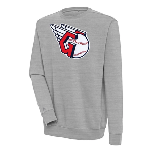 Cleveland Guardians Antigua Victory Crew Small Grey Heather
