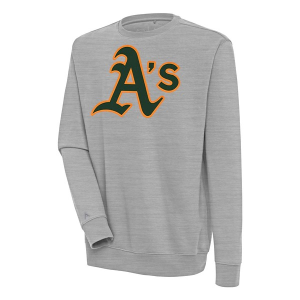 Oakland Athletics Antigua Victory Crew Small Grey Heather