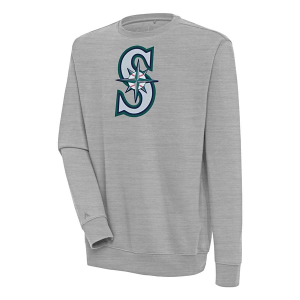 Seattle Mariners Antigua Victory Crew Small Grey Heather