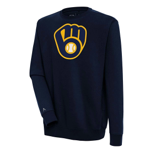 Milwaukee Brewers Antigua Victory Crew 2XLarge Navy