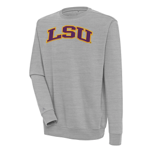LSU Tigers Antigua Crew Small Grey Heather