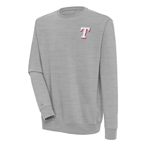 Texas Rangers Antigua Victory Crew Small Grey Heather