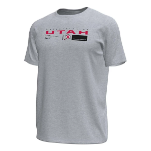 Utah Utes Under Armour Henry T-Shirt Medium Heather Grey