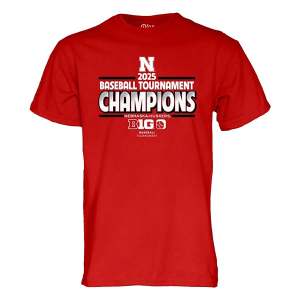 Nebraska Cornhuskers Blue 84 Baseball Tournament Champions T-Shirt Small Red