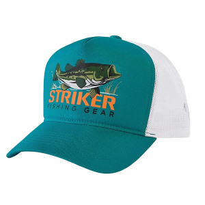 Striker Big Bubba Trucker Adjustable Hat One Size Teal/White