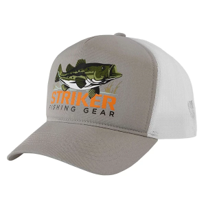 Striker Big Bubba Trucker Adjustable Hat One Size Light Grey/White