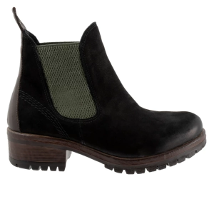 Women's Bueno Florida Chelsea Boots 41 Black Nubuck/ Khaki