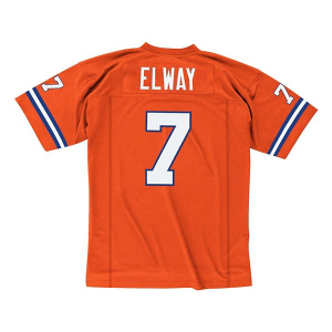 Denver Broncos John Elway #7 Mitchell and Ness Replica Jersey 2XLarge Orange