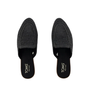 Women's Toms Jade Casual Mules Regular 8 Black Raffia