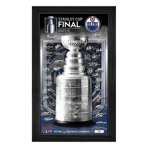 Highland Mint Edmonton Oilers 2025 NHL Western Conference Champions Signature Trophy Frame