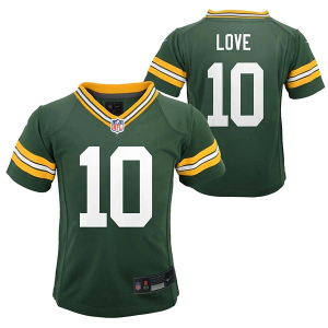 Green Bay Packers Jordan Love #10 Nike Replica Kids' Jersey 5/6 Fir