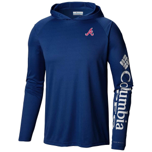 Atlanta Braves Columbia Terminal Tackle Decorated Hoodie 2XLarge Navy