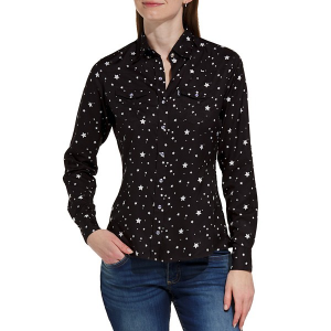 Women's Hooey Sol Long Sleeve Button Up Shirt Small Black Stars