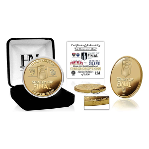 Highland Mint Edmonton Oilers VS Florida Panthers 2025 NHL Stanley Cup Dueling Final Gold Coin