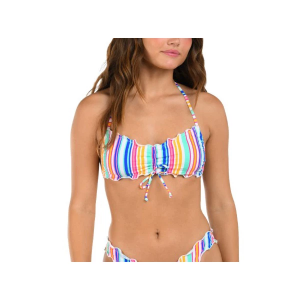 Women's Citrus Merrow Ruffle Bandeau Swim Bikini Top Contemporary XLarge Shore
