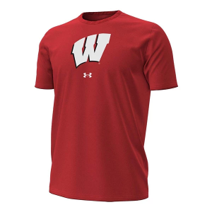 Wisconsin Badgers Under Armour Primary Logo T-Shirt Medium Flawless