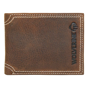 Wolverine Rancher Passcase Bifold Wallet Brown