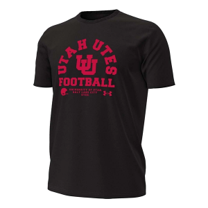 Utah Utes Under Armour Football Sideline Performance T-Shirt Small Black