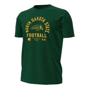 North Dakota State Bison Under Armour Football Sideline Performance T-Shirt XLarge Forest
