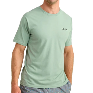 Men's Huk KC Badge T-Shirt 2XLarge Fog Green