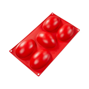 Fat Daddio's Red Silicone Bakeware Half Egg