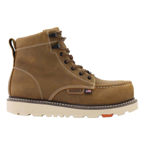 Men's BRUNT The USA Marin Welted Unlined 6" Water Resistant Soft Toe Work Boots Outdoor 11.5 Tan