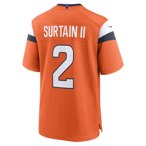 Denver Broncos Patrick Surtain II #2 Nike Game Jersey Medium Orange