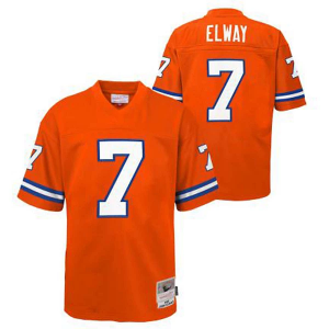 Denver Broncos John Elway #7 Mitchell and Ness Legacy Kids' Jersey Large Orange
