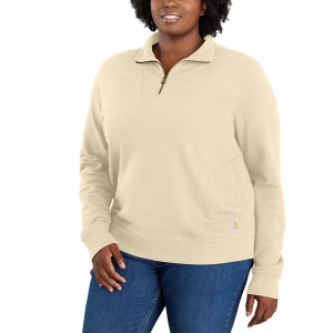 Women's Carhartt Tencel Fiber Series 1/4 Zip Pullover 3X Oatmeal