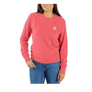 Women's Carhartt French Terry Work Crewneck Sweatshirt 3XLarge Salmon