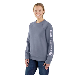 Women's Carhartt Midweight Graphic Logo Crewneck Sweatshirt Medium Wisteria Heather