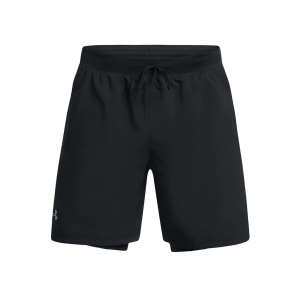 Men's Under Armour Launch 2-in-1 7" Shorts Large Black/Reflective
