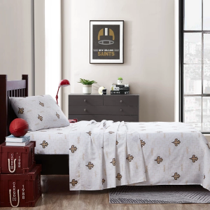 Logo Brands New Orleans Saints Scatter Bedding Sheet Set Twin