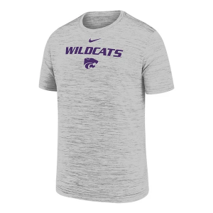Kansas State Wildcats Nike Sideline Velocity Kids' T-Shirt Large Photon Dust