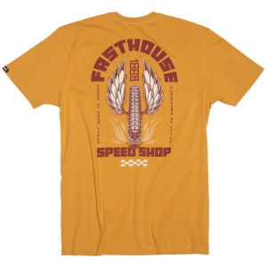 Men's FASTHOUSE Iron Steed T-Shirt Medium Vintage Gold
