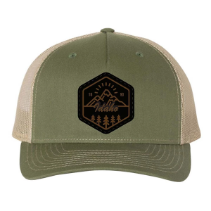 Men's Park Bench Apparel Idaho Hexagon Scene Snapback Hat One Size Olive Birch
