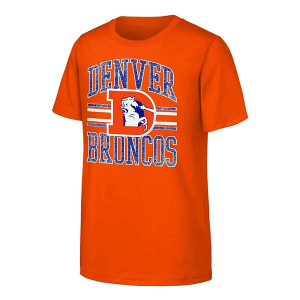 Kids' Denver Broncos Genuine Stuff Thrift Style T-Shirt Large Orange