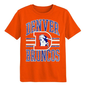 Kids' Denver Broncos Genuine Stuff Thrift Style T-Shirt 4 Orange