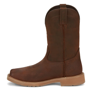 Men's Justin Brands Buster II 11" Waterproof Work Boots Outdoor 8 Pecan