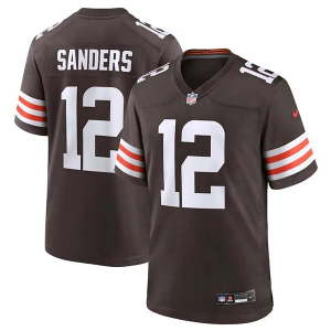 Cleveland Browns Shedeur Sanders #12 Nike Game Jersey 2XLarge Brown