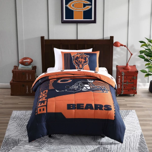 Logo Brands Chicago Bears Status Bed In A Bag Twin