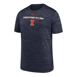Illinois Fighting Illini Nike Sideline Velocity Kids' T-Shirt Small Navy