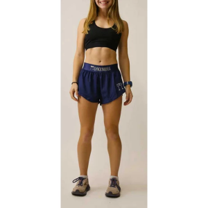 Women's ChicknLegs Split Shorts Large Navy Blue