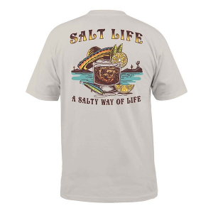 Men's Salt Life Salty Way Of Life T-Shirt 2XLarge Chalk