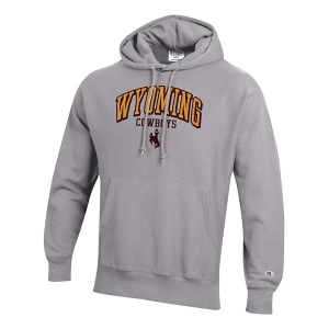 Wyoming Cowboys Champion Hoodie XLarge Grey