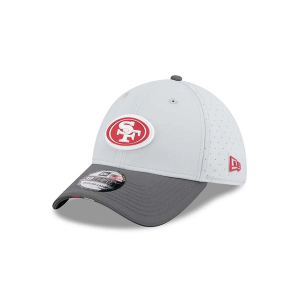 San Francisco 49ers New Era 2025 Training Camp 39Thirty Flexfit Hat L/XL Dark Grey Heather