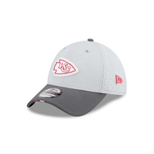 Kansas City Chiefs New Era 2025 Training Camp 39Thirty Flexfit Hat S/M Dark Grey Heather